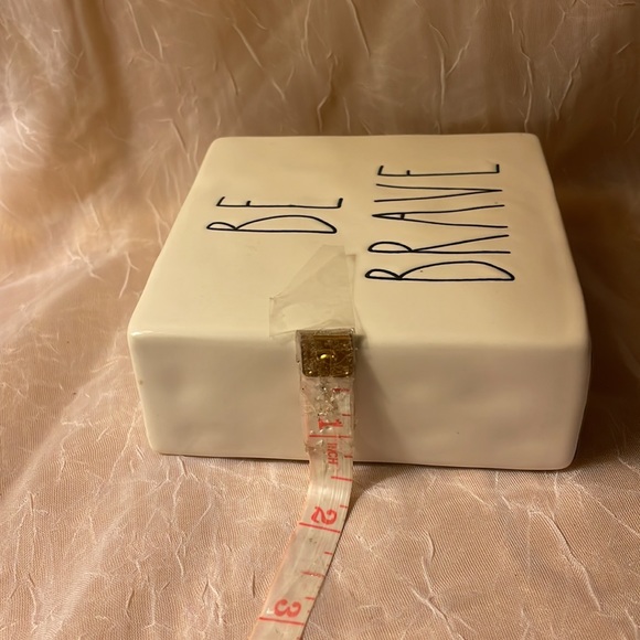 Rae Dunn double sided Paperweight- says be brave/work hard. - Picture 6 of 6